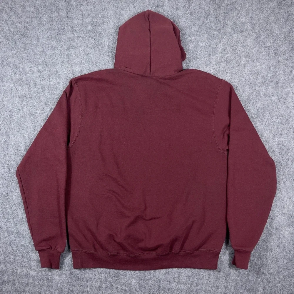Harvard University Champion Hoodie Mens Large Maroon Embroidered Pullover